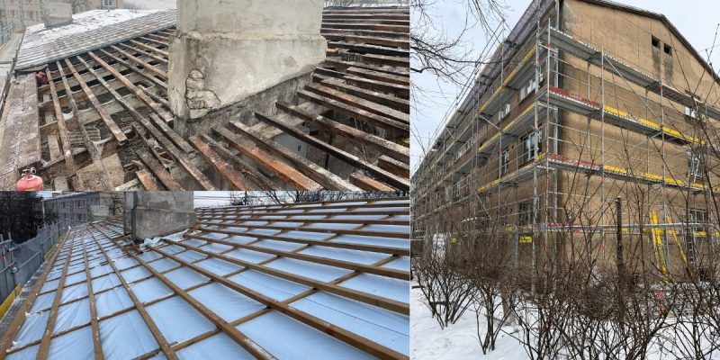 No konsultācijas līdz renovācijai – uzsākta ēkas atjaunošana Raunas ielā 58 k-5, Rīgā